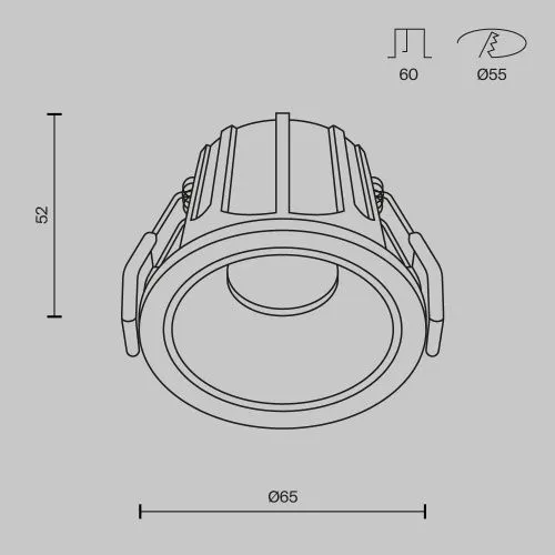 Встраиваемый светильник Maytoni Alfa LED DL043-01-10W3K-D-RD-W  фото 11