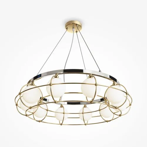 Подвесная люстра Maytoni Carcass MOD312PL-10GCH  фото 3