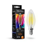 Лампа светодиодная Voltega E14 7W 2800K прозрачная VG10-C35E14warm7W-FHR 7152 