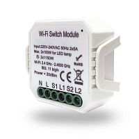Wi-Fi реле-выключатель двухканальное Denkirs 2x1150Вт/150Вт для LED RL1002-SM 