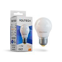 Лампа светодиодная Voltega E27 7W 2800К матовая VG2-G45E27warm7W 7052 