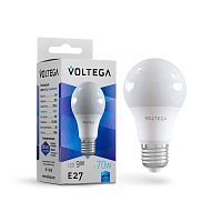 Лампа светодиодная Voltega E27 9W 4000К груша матовая VG2-A2E27cold9W 8443 